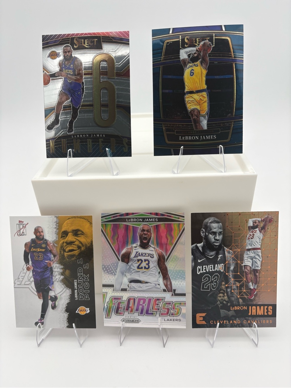 LeBron James 5 Card Lot 🔥 Inserts 🔥Panini Prizm/Select & Topps